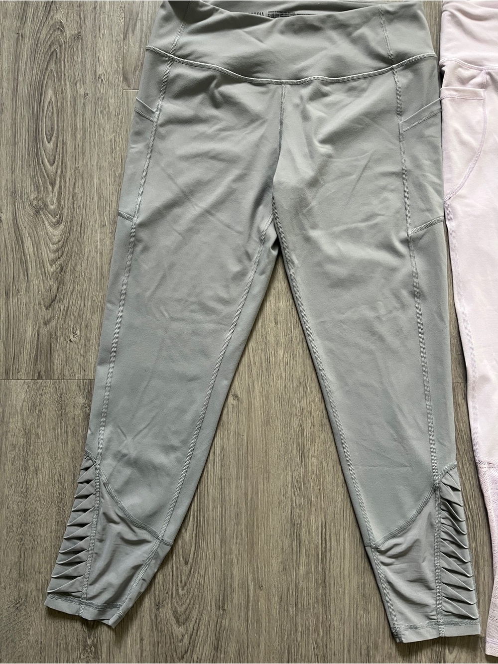 Victoria's Secret Gray Active women’s Leggings with Ankle Lattice
